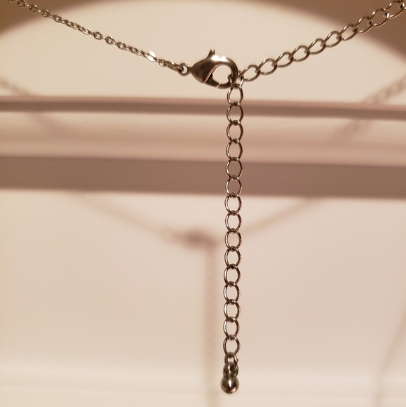 Cubic Zirconia necklace dainty teardrop crystals - Picture 6 of 7